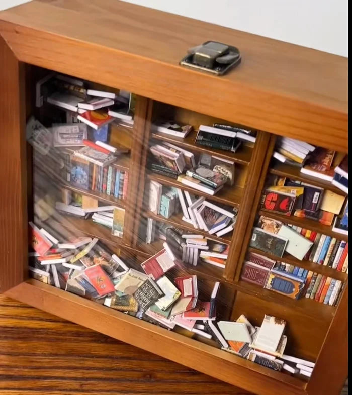 Anxiety Bookshelf — Shake-to-Destress Miniature Library
